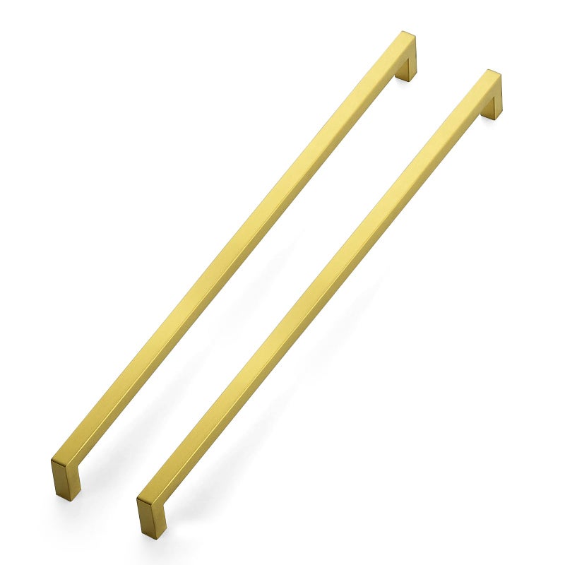JOY DECOR 4 Pack Cabinet Handles Gold Cabinet Pulls 18 Inch Kitchen Closet Handles Square Drawer Pulls Stainless Steel Drawer Hardware 458mm Hole Centers - Image 2