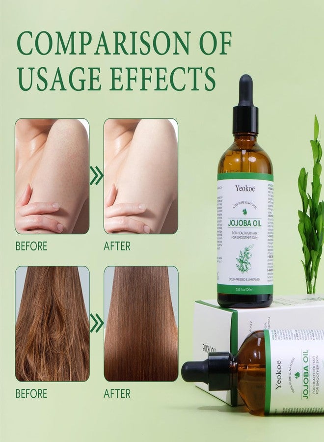 Yeokoe Jojoba Oil Pure Cold Pressed Unrefined Gua Sha for Healthier hair Smoother skin Base Carrier Moisturizing Oil 3.52oz 100ml - Image 5