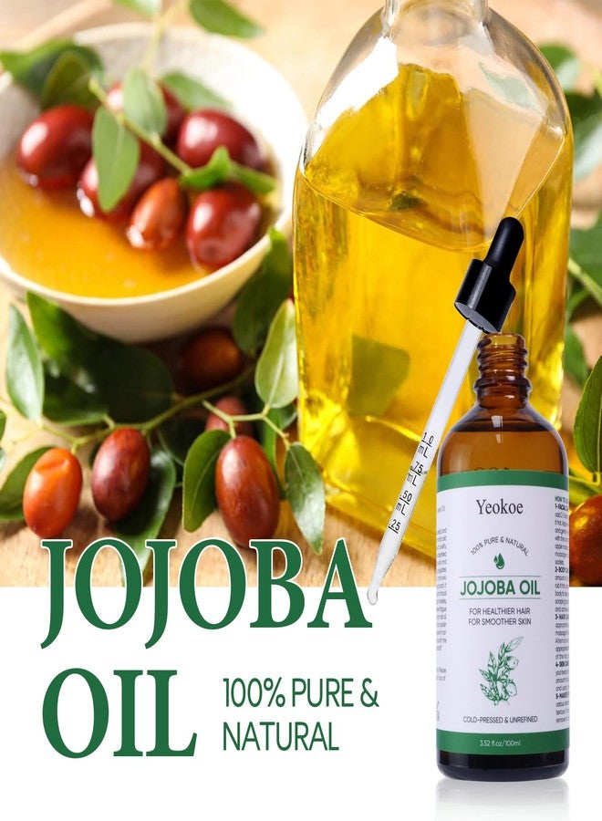 Yeokoe Jojoba Oil Pure Cold Pressed Unrefined Gua Sha for Healthier hair Smoother skin Base Carrier Moisturizing Oil 3.52oz 100ml - Image 4