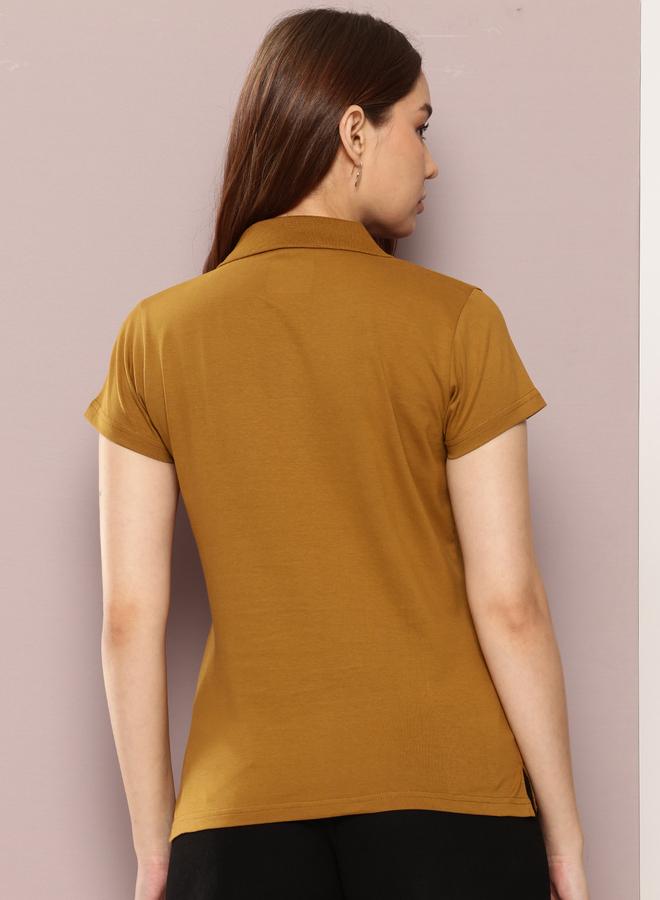 Dillinger Women Regular Fit Solid Polo T-Shirt - Image 4