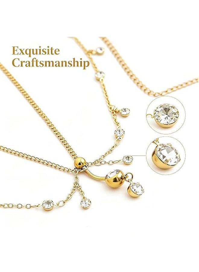 KANGLI 1PCS  Piercing Navel Waist Chain Belly Button Ring Surgical Steel Sexy  Dangle Body Jewelry - Image 3