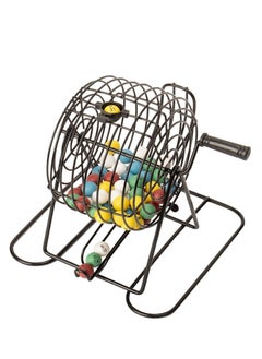 MIXDE Complete Bingo Game Set with 6 Inch Bingo Cage,75 Colored Balls,50 Bingo Cards,and 300 6 Color Mix Bingo Chips with a Bag,Bingo Game Family Board Game Ideal for Large Groups  - Image 2