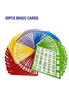 MIXDE Complete Bingo Game Set with 6 Inch Bingo Cage,75 Colored Balls,50 Bingo Cards,and 300 6 Color Mix Bingo Chips with a Bag,Bingo Game Family Board Game Ideal for Large Groups  - Image 5