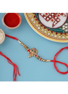 VOYLLA VOYLLA Designer Ganesha Rakhi For Men With Roli Chawal Pack -Rakhi For Brother  - Image 4