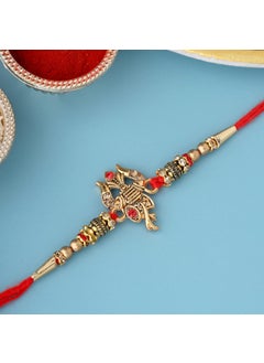 VOYLLA VOYLLA Designer Ganesha Rakhi For Men With Roli Chawal Pack -Rakhi For Brother  - Image 3