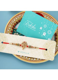VOYLLA VOYLLA Designer Ganesha Rakhi For Men With Roli Chawal Pack -Rakhi For Brother  - Image 5