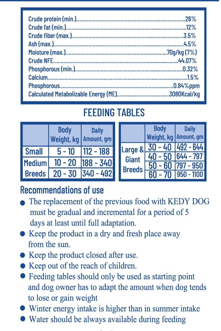 KEDY كيدي دوج كلاسيك طعام جاف للكلاب 10 كجم - Image 3