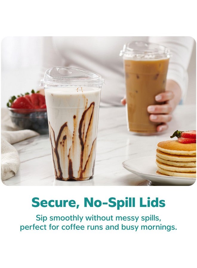 GUSTO [24 oz. - 50 Sets Crystal Clear Plastic Cups With Strawless Sip-Lids - Formerly Comfy Package - Image 5