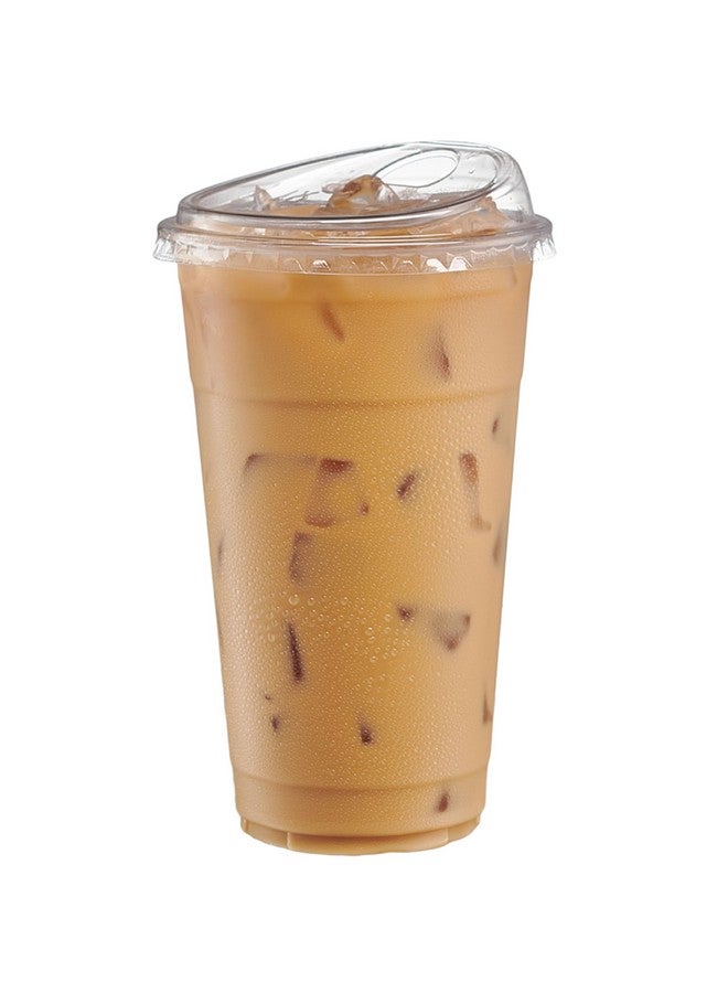 GUSTO [24 oz. - 50 Sets Crystal Clear Plastic Cups With Strawless Sip-Lids - Formerly Comfy Package - Image 1