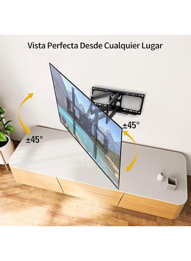 Full Motion Dual Arm TV Wall Mount for 32–85 inch Screens – Supports up to 60kg – Tilt, Swivel & Extension – 8K HDMI Cable Included - Image 3