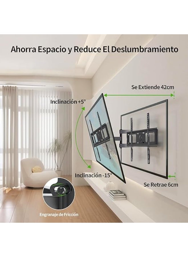 Full Motion Dual Arm TV Wall Mount for 32–85 inch Screens – Supports up to 60kg – Tilt, Swivel & Extension – 8K HDMI Cable Included - Image 5