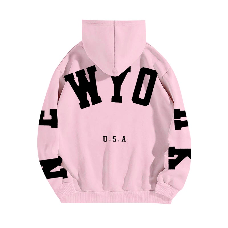 and sweater hooded new loose fashion men''s and women''s letters printing factory direct sales - Image 5