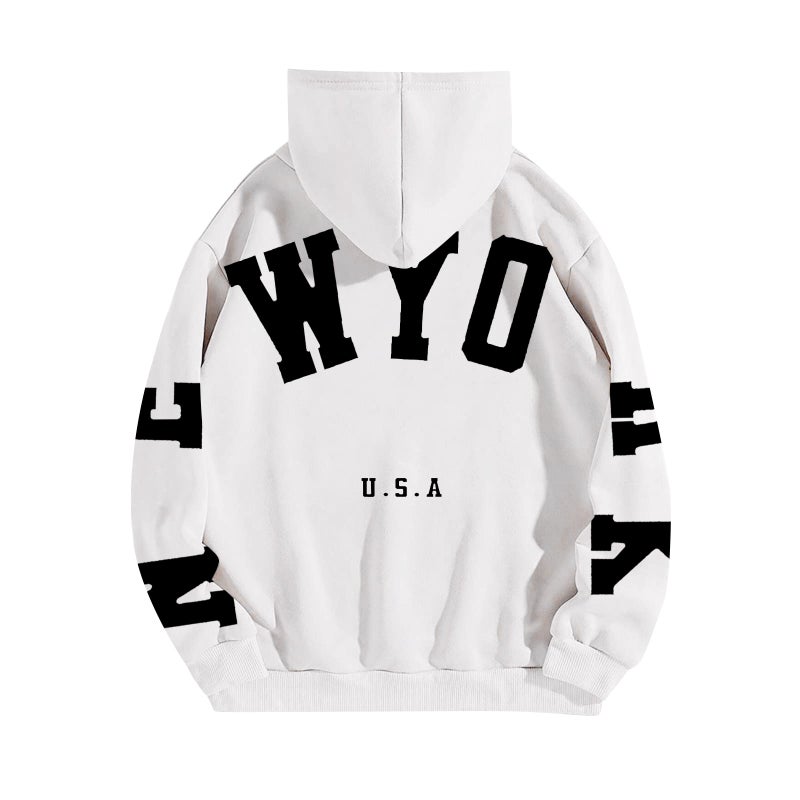 and sweater hooded new loose fashion men''s and women''s letters printing factory direct sales - Image 2