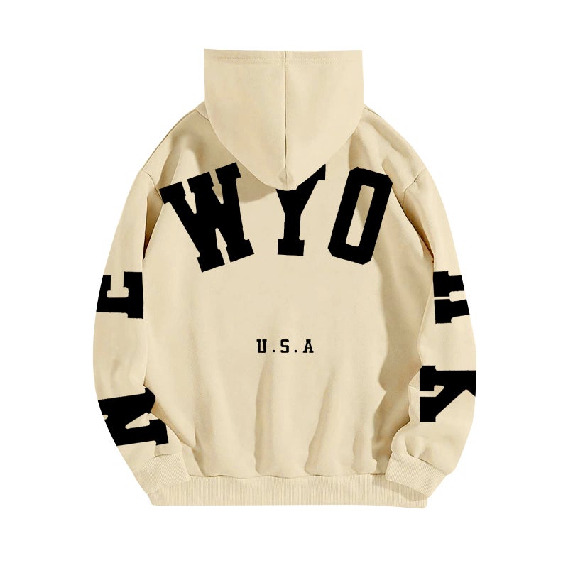 and sweater hooded new loose fashion men''s and women''s letters printing factory direct sales - Image 3