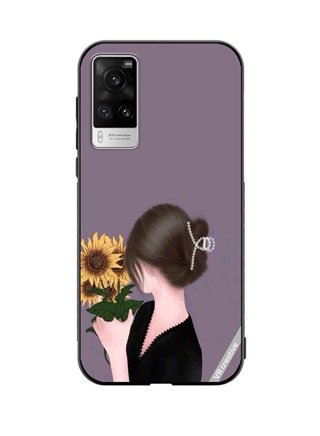 VR CREATIVE Protective Case Cover For Vivo X60 Pro Sunflower Design Multicolour - Image 1