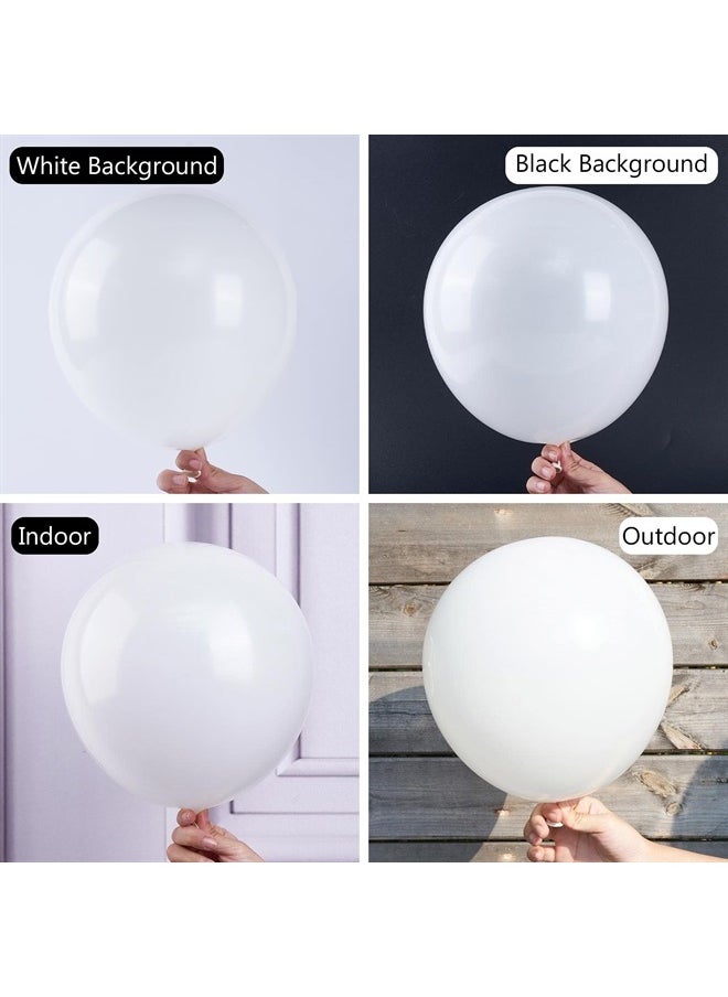 PartyWoo - White Balloons, 100 pcs 10 Inch Matte White Balloons, White Balloons for Balloon Garland or Balloon Arch as Party Decorations, Wedding Decorations, Neutral Baby Shower Decorations, White-Y13 - Image 1