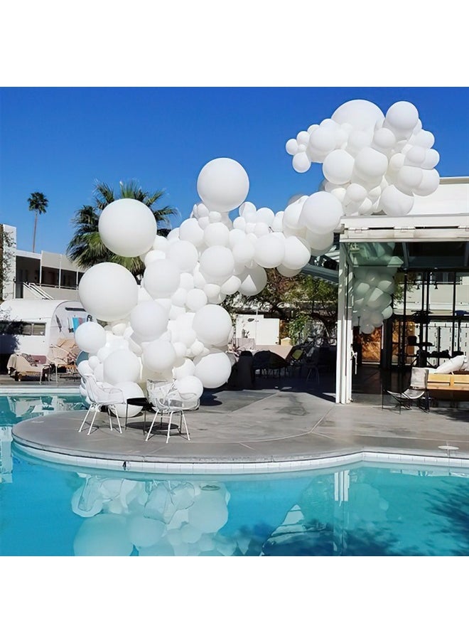 PartyWoo - White Balloons, 100 pcs 10 Inch Matte White Balloons, White Balloons for Balloon Garland or Balloon Arch as Party Decorations, Wedding Decorations, Neutral Baby Shower Decorations, White-Y13 - Image 1