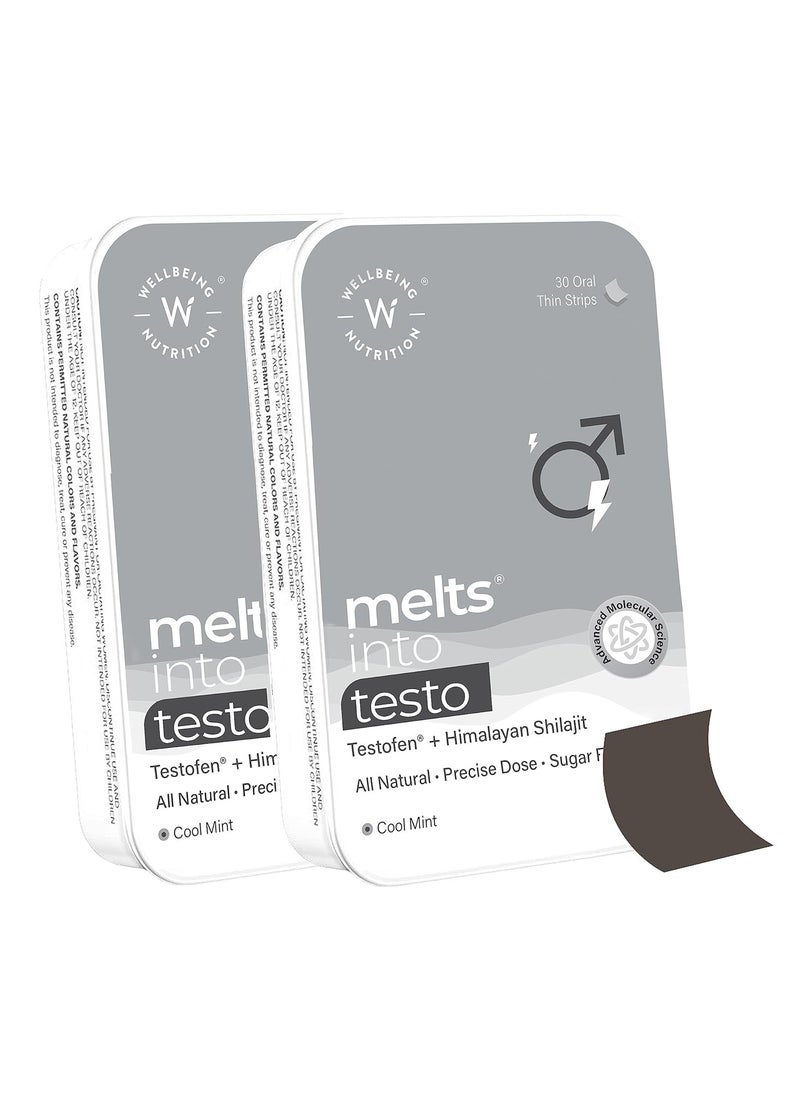 Melts Into Testo Power,  30 Oral Pack Of 2