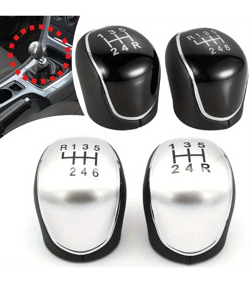 Black Manual Shift Knob Compatible Ford Focus Galaxy Mondeo Transit CMax - Image 1