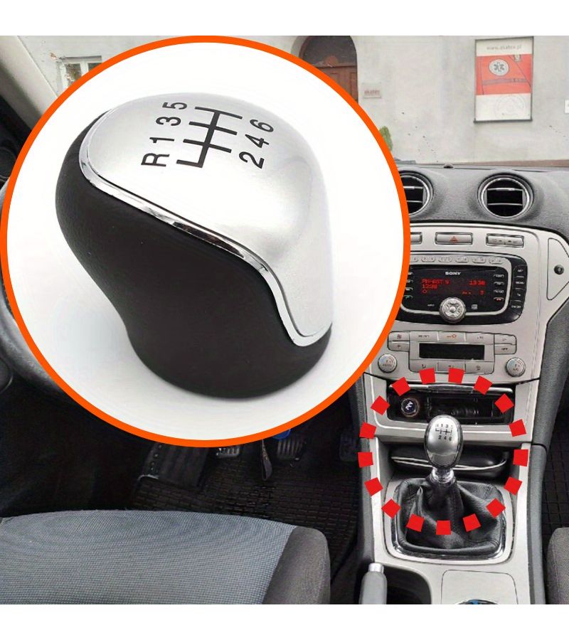Black Manual Shift Knob Compatible Ford Focus Galaxy Mondeo Transit CMax - Image 3