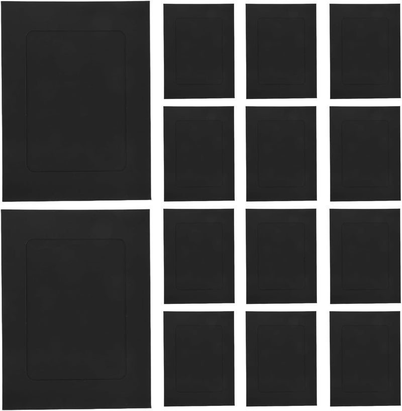 30pcs Black 6-inch Paper Picture Frames, Kraft Cardboard Photo Collage Frames with Hanging Display for Home Wall Decor and Office Art Display - Image 1