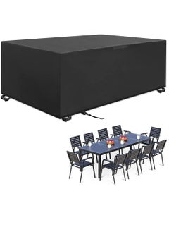 HomarKet Waterproof Anti-UV Patio Furniture Covers Black 242x162x100cm  - Image 1