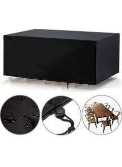 HomarKet Waterproof Anti-UV Patio Furniture Covers Black 242x162x100cm  - Image 3