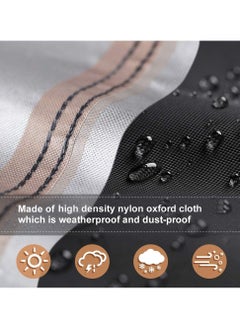 HomarKet Waterproof Anti-UV Patio Furniture Covers Black 242x162x100cm  - Image 4