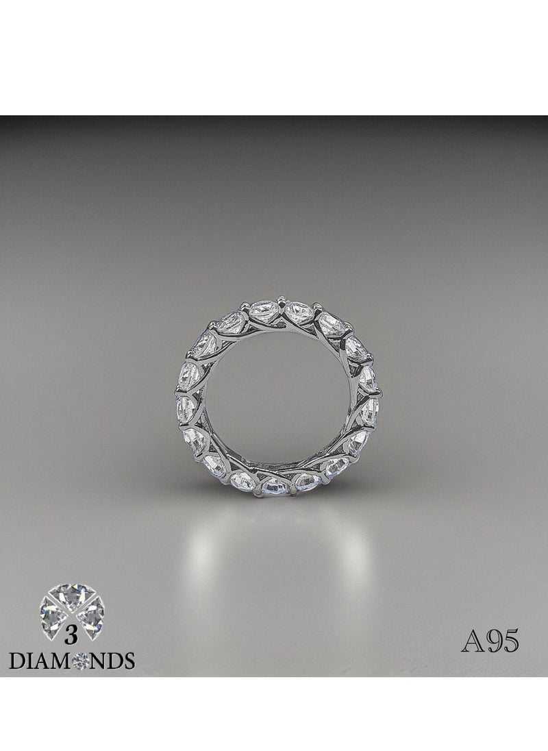 3Diamonds - Debla Ring Platinum Plated For Women With Zircon Stone - Silver - Image 1