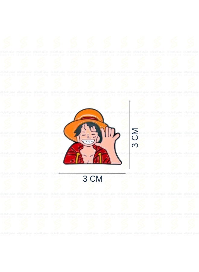 ACLIX 5-Pieces Badge One Piece Monkey D Luffy for Anime Lovers Mobile Phone Stickers - Image 3
