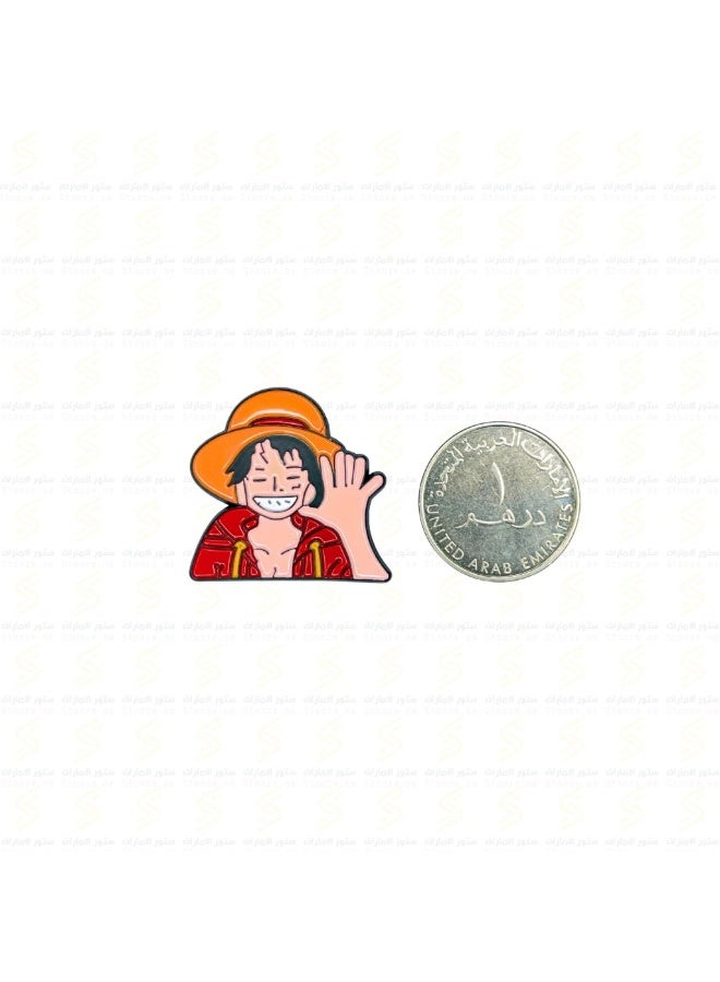 ACLIX 5-Pieces Badge One Piece Monkey D Luffy for Anime Lovers Mobile Phone Stickers - Image 4