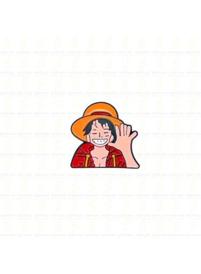 ACLIX 5-Pieces Badge One Piece Monkey D Luffy for Anime Lovers Mobile Phone Stickers - Image 2