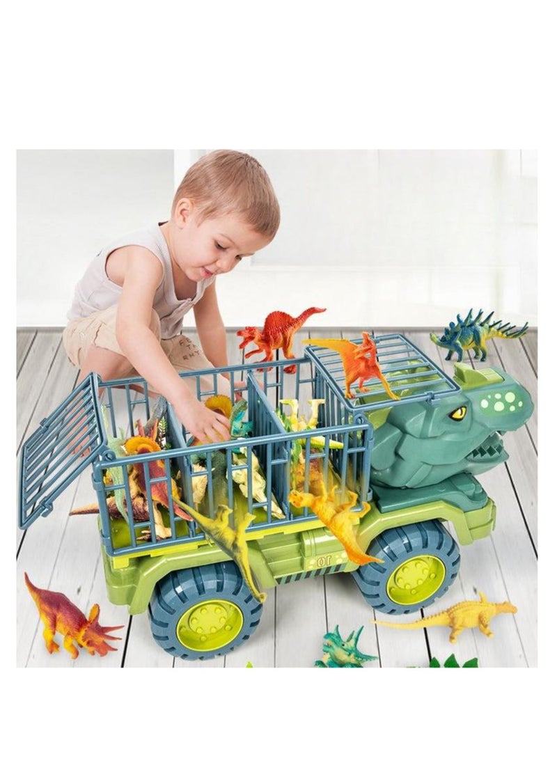 Dinosaur Truck Toys Transport Truck With Dinosaur Toys For Kids Boys Girls