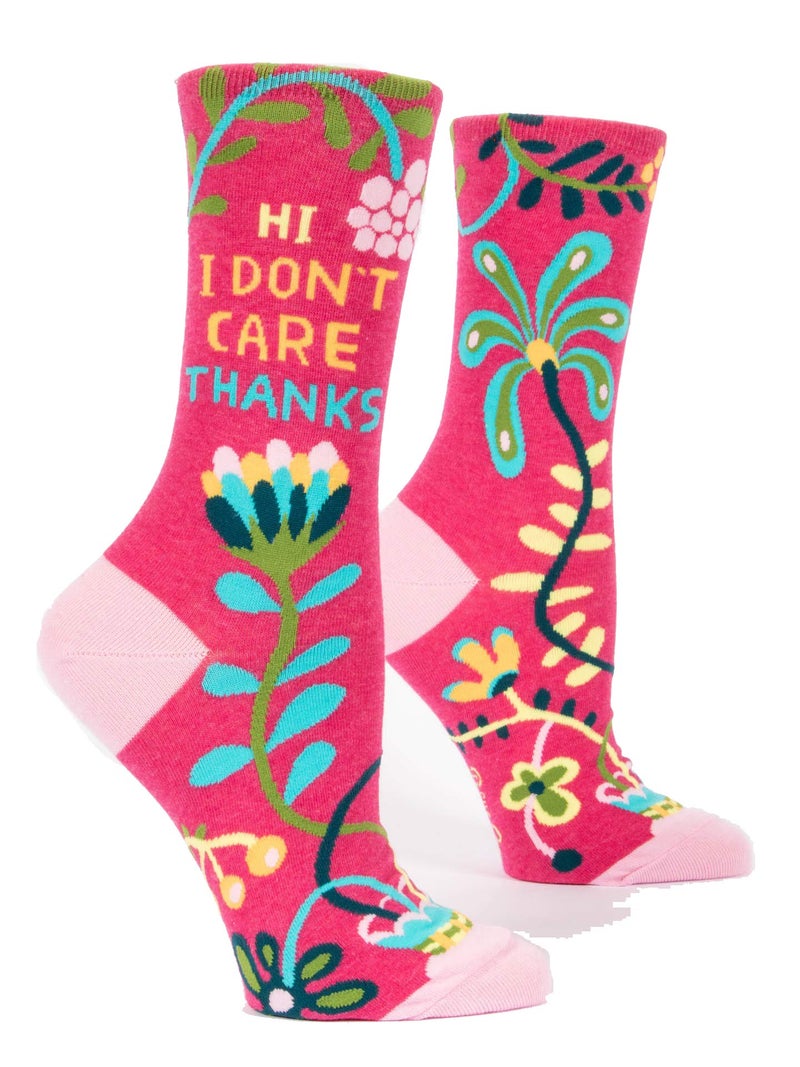 Blue Q Socks, Womens Crew,Hi I Dont Care Thanks,Womens Shoe Size 5-10 - Image 5