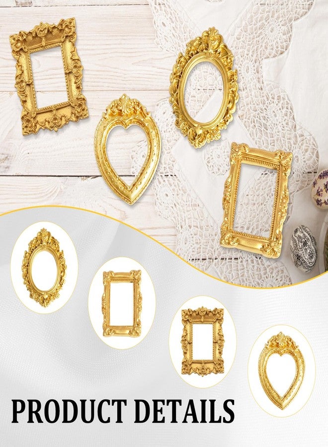 CZFSWT 12PCS Miniature Picture Frames, Mini Picture Frames, Vintage Mini Frames Suitable for DIY Jewelry Display, Holiday Party Decor, Photography Wall Props - Image 3