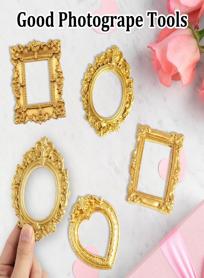 CZFSWT 12PCS Miniature Picture Frames, Mini Picture Frames, Vintage Mini Frames Suitable for DIY Jewelry Display, Holiday Party Decor, Photography Wall Props - Image 4