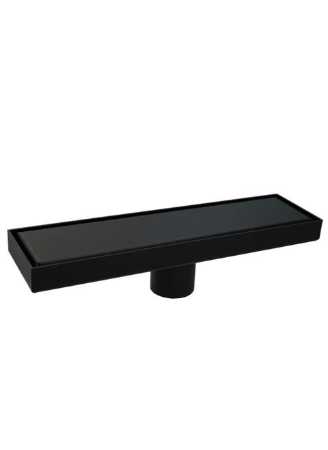 Rectangular shower floor drain, shower drain, matt black polished 304 stainless steel linear drain with filter fitting