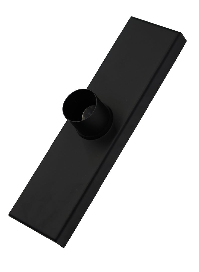Rectangular shower floor drain, shower drain, matt black polished 304 stainless steel linear drain with filter fitting