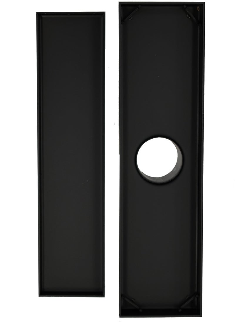 Rectangular shower floor drain, shower drain, matt black polished 304 stainless steel linear drain with filter fitting