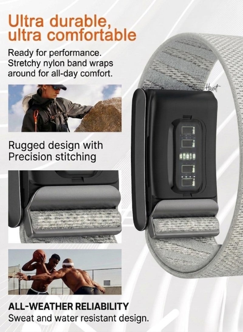 Houmt Stretchy Nylon Band Compatible with WHOOP 5.0 Soft Breathable & Adjustable Replacement Strap for Fitness and Activity Tracker (Wrist Wear) - Image 4