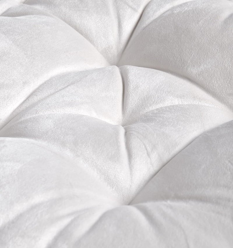 9villa Velvet Floor Cushion - Soft & Thick Micro-Fiber Filler - Large Size Cushion for Sofa, Reading Book, Living Room, Balcony, Garden, Yoga, Meditation - 50x50x10 cm (Gray) - Image 4
