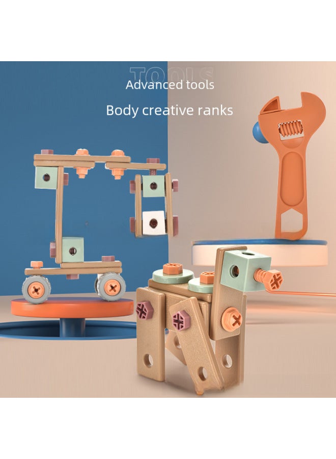 Toy/tool Toy Wooden Hammer Nails Set For Kids - Educational Fun Playtime-Color:ST9908 DIY Puzzle Simulation Tool 120PCs - Image 3