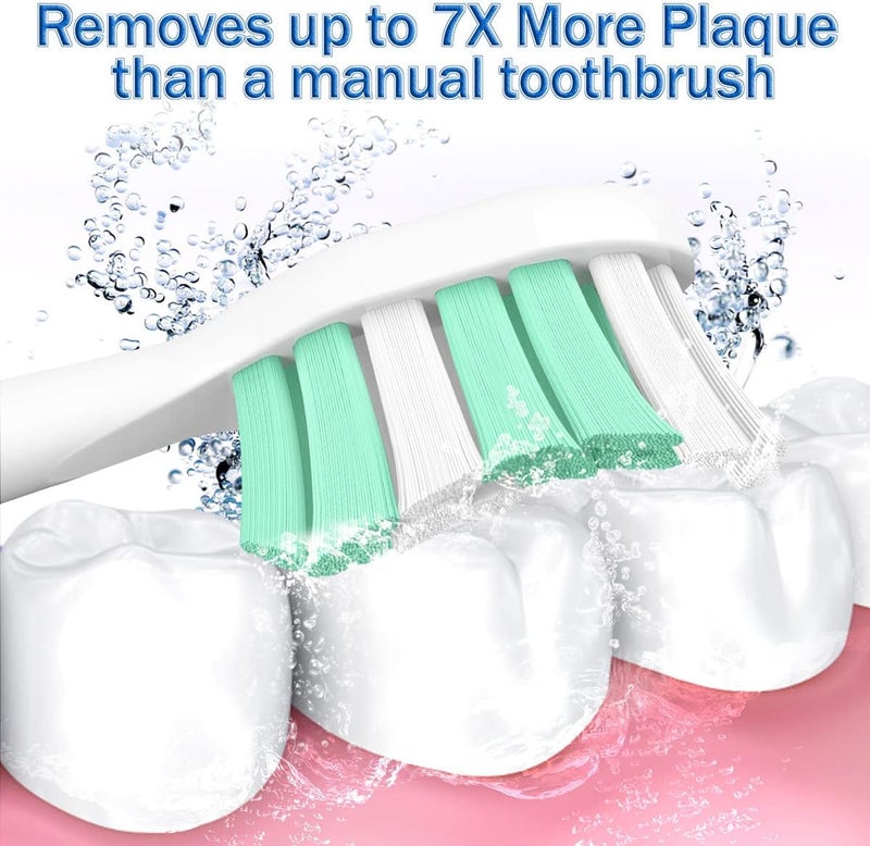 Aoremon Replacement Heads for Sonicare - Toothbrush Heads Compatible with Philips Sonicare Snap-on Electric Toothbrush (White),8 Pcs - Image 2