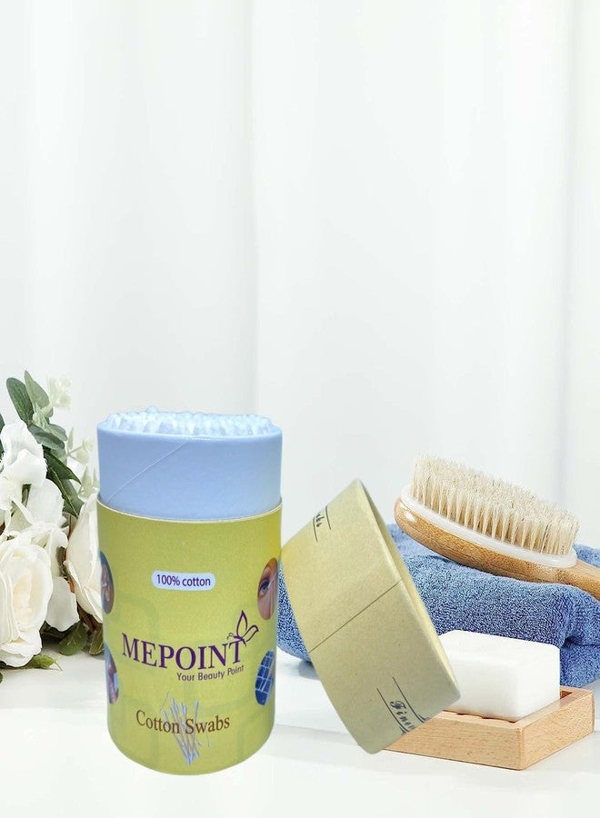 MEPOINT Cotton Swabs Wooden Cotton Buds, Eco-Friendly Double Tips, Ear Sticks Natural Cotton Swabs 100pcs - Image 4