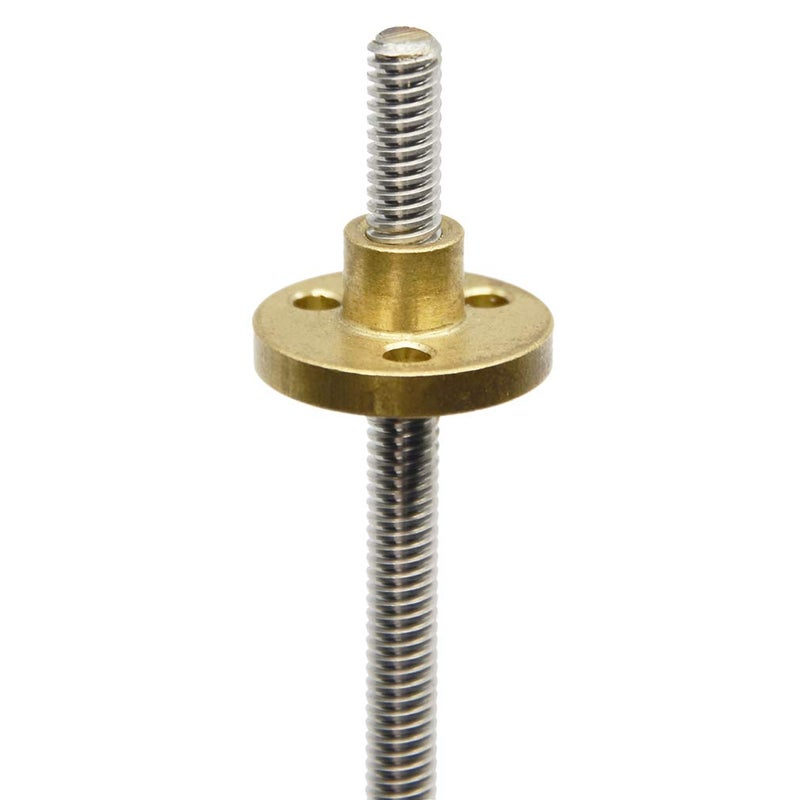 ReliaBot 150mm T5 T5x2 Tr5x2 Lead Screw and Nut Kit (1mm Pitch, 2 Start, 2mm Lead) for 3D Printer and CNC Machine Z Axis - Image 1