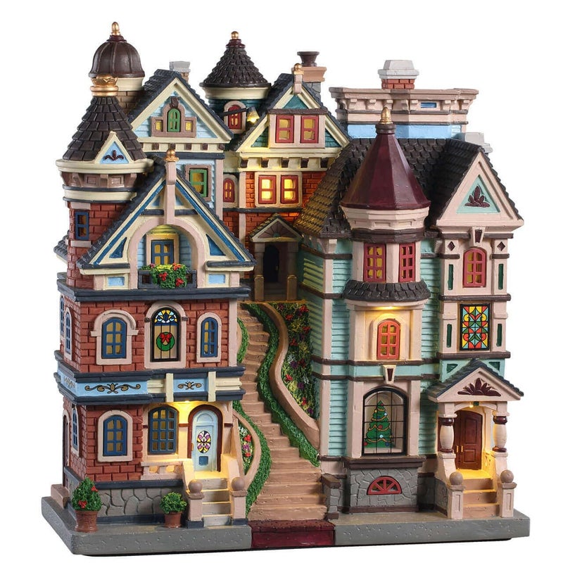Lemax Houses on a Hill Battery Operated 45V 05617