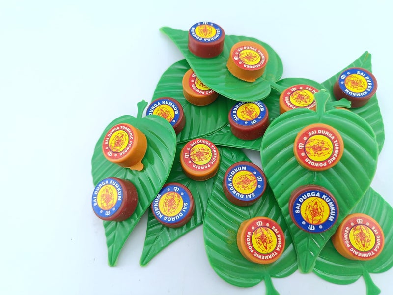 advancedestore kumkum powder betal Leaf model Set Small (7.5 cm x 4 cm) (pack of 10) - Image 5