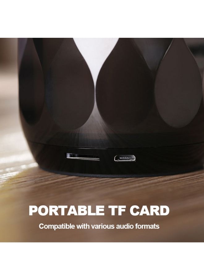 NIBEMINENT Portable Wireless Bluetooth Speaker With TF Card Slot And LED Light Black  - Image 2