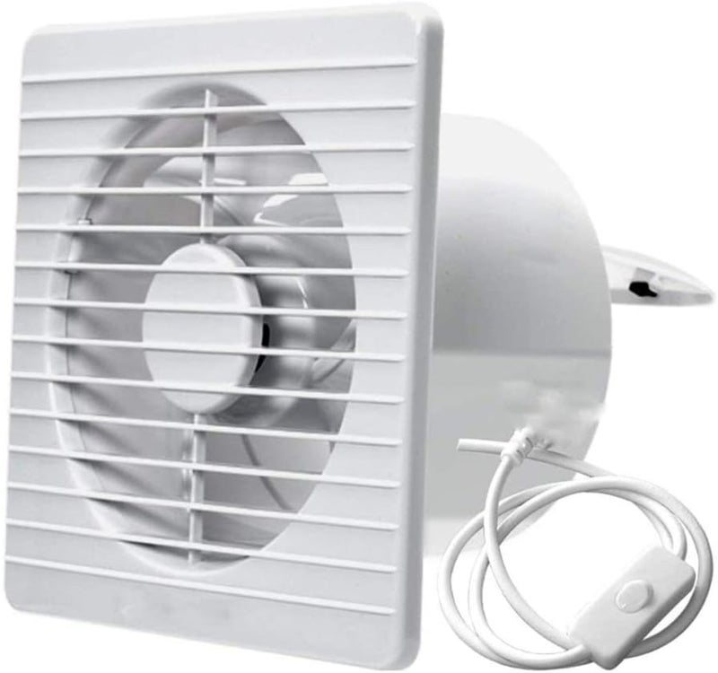6 Inch Low Noise 10W Exhaust Fan Wall Mounted Ventilation For Home Bathroom Kitchen - Image 1