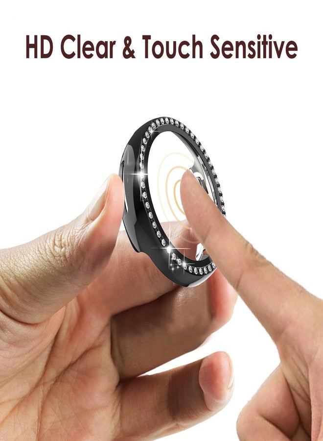 Simpeak 5-Pack Bling Case Screen Protector Compatible with Google Pixel Watch 2 (2023) /Pixel Watch 41mm Smartwatch, Full Protection, HD Clear, High Sensitivity - Rose Pink/Clear/Silver/Black/Gold - Image 4